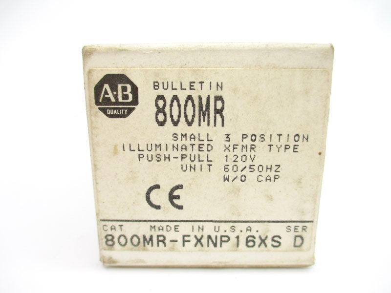 ALLEN BRADLEY 800MR-FXNP16XS SER. D 120V (GY/BL) NSMP