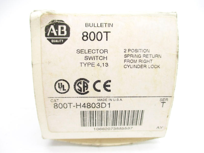 ALLEN BRADLEY 800T-H4803D1 SER. T (NO KEY) (WH) NSMP