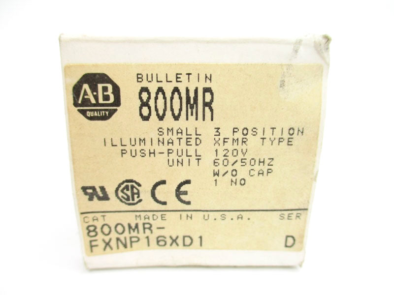 ALLEN BRADLEY 800MR-FXNP16XD1 SER. D 120V (GY/BL) NSMP