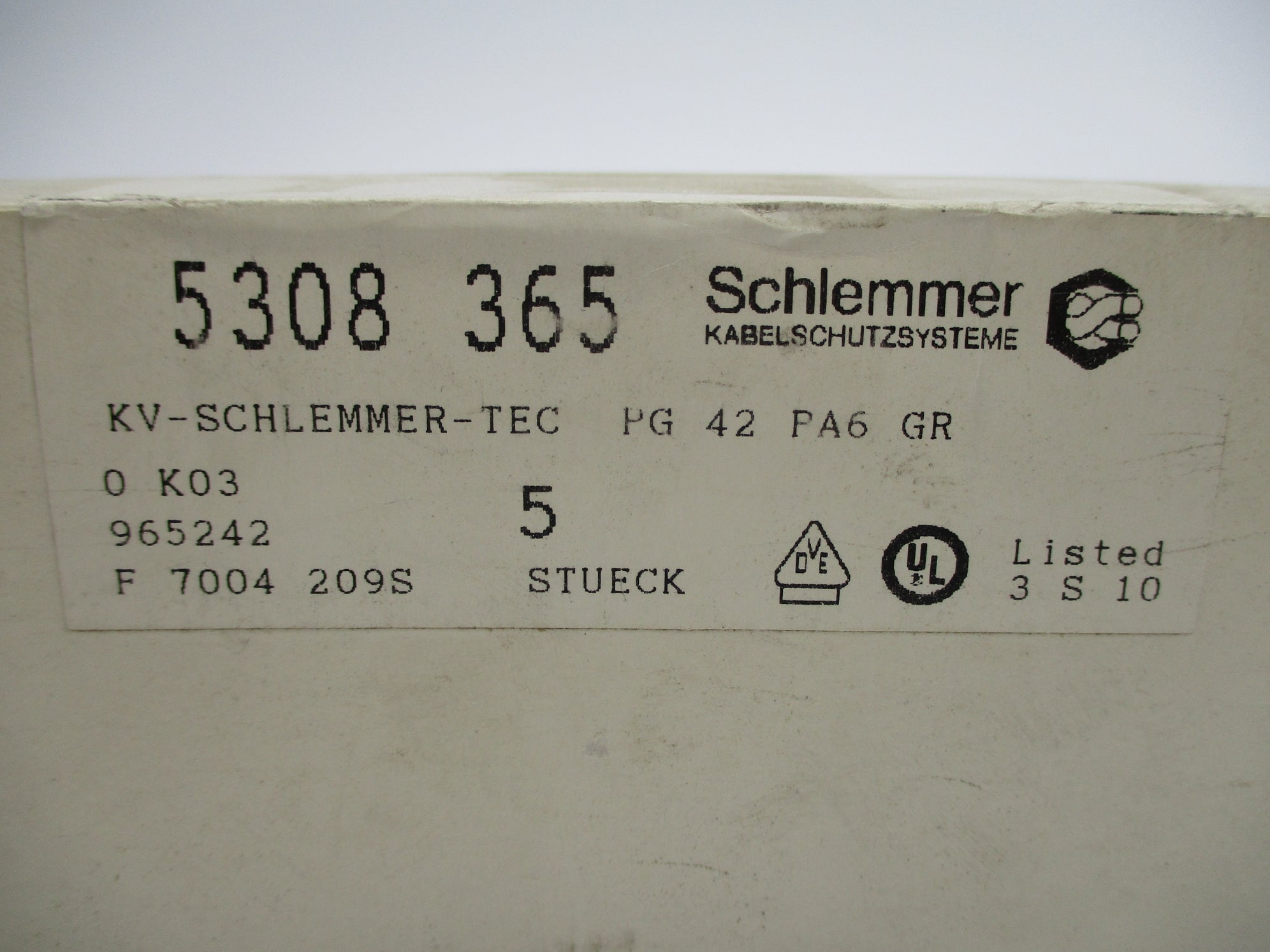 SCHLEMMER 5308365 (PKG OF 5) NSFS