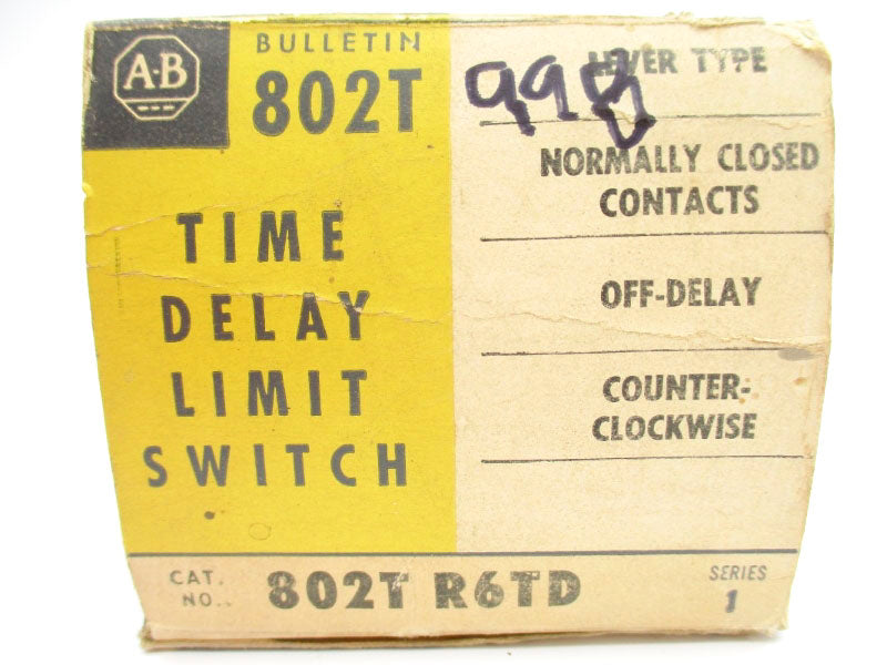 ALLEN BRADLEY 802T-R6TD SER. 1 110VAC 3A (BK/YL) NSMP