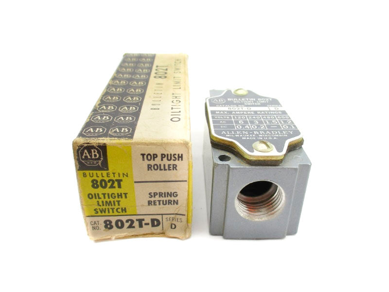 ALLEN BRADLEY 802T-D SER. D 600VAC 6A (BK/YL) NSMP