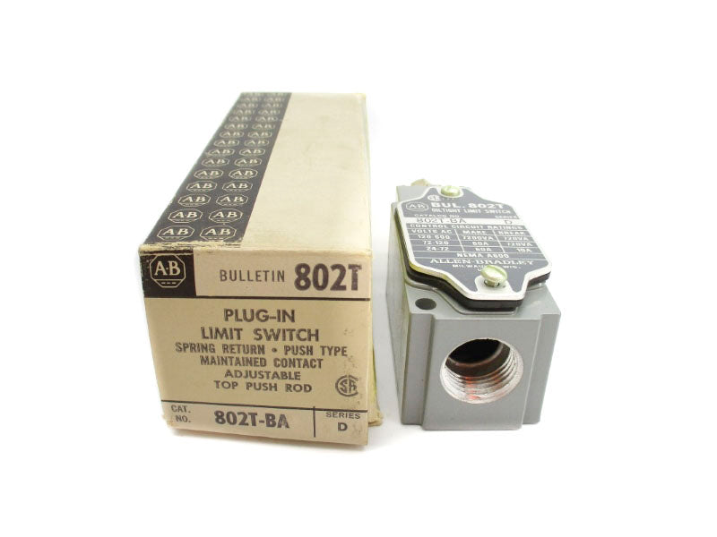 ALLEN BRADLEY 802T-BA SER. D 120-600VAC 60A (BK/YL) NSMP
