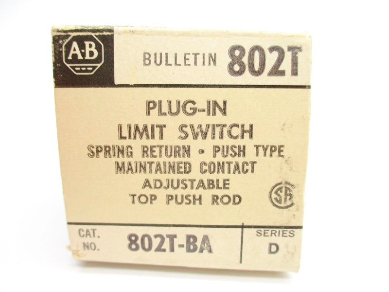 ALLEN BRADLEY 802T-BA SER. D 120-600VAC 60A (BK/YL) NSMP