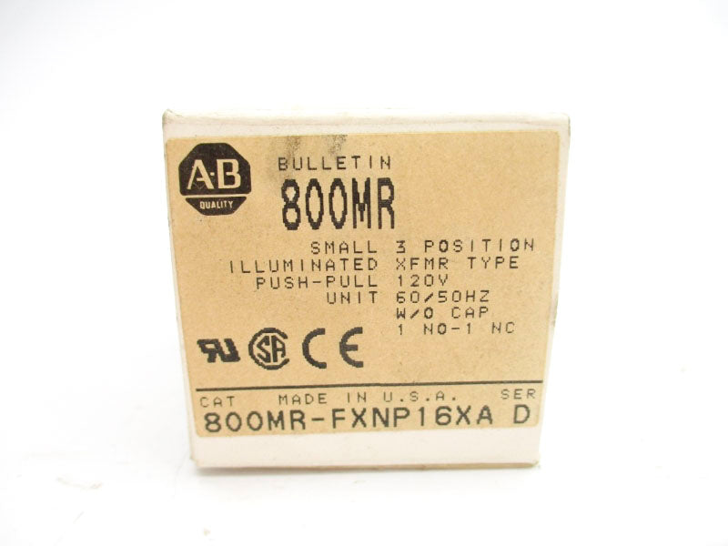 ALLEN BRADLEY 800MR-FXNP16XA SER. D 120V (GY/BL) NSMP