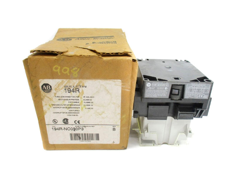 INDUSTRIAL SPARE PART 194R-NC030P3 SER. B 600VAC 30A (BR/WH) NSMP