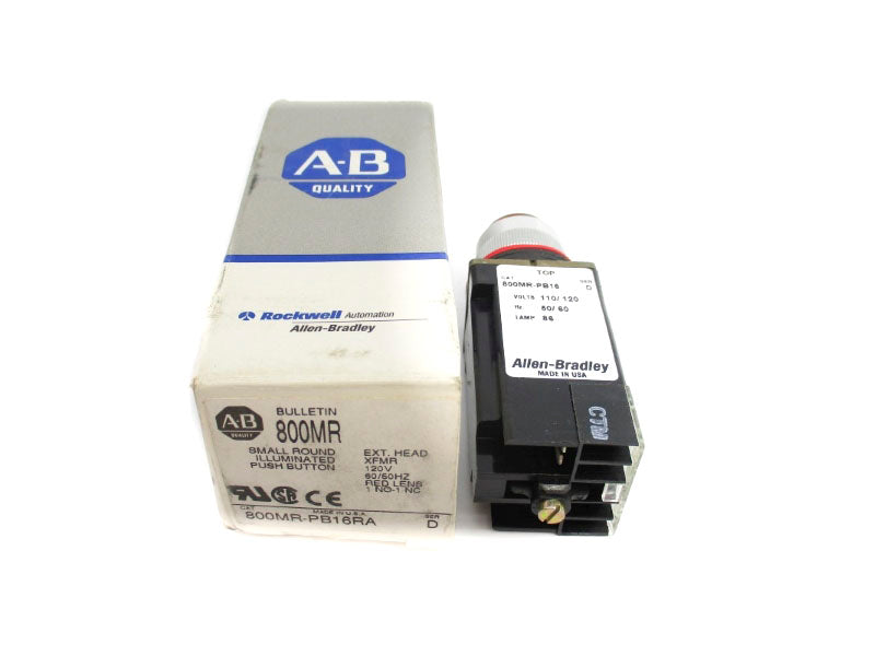 ALLEN BRADLEY 800MR-PB16RA SER. D 120V (GY/BL) NSMP