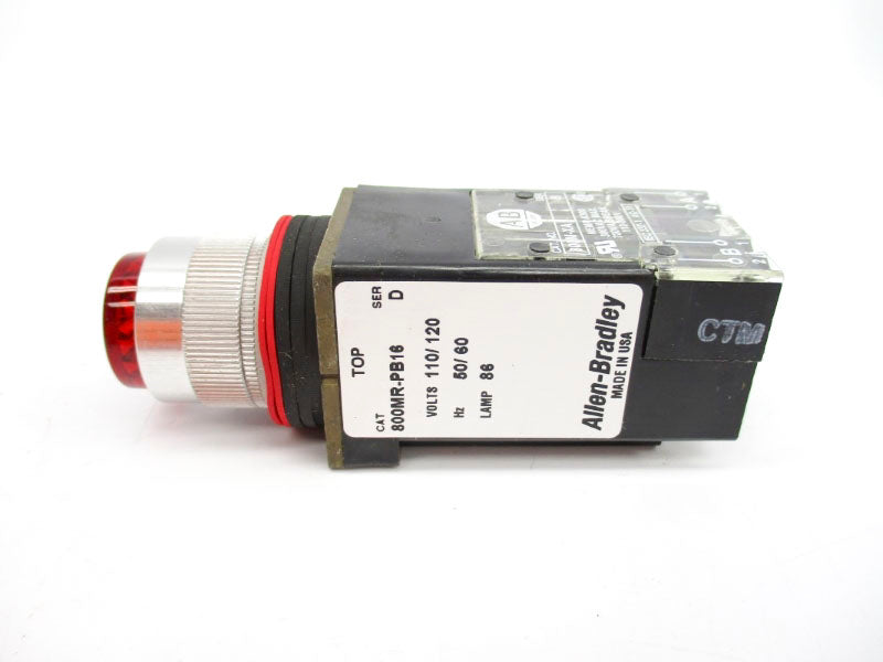 ALLEN BRADLEY 800MR-PB16RA SER. D 120V (GY/BL) NSMP