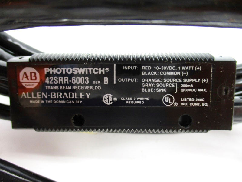ALLEN BRADLEY 42SRR-6003 SER. B 10-30VDC (BK/YL) NSMP