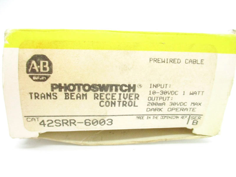 ALLEN BRADLEY 42SRR-6003 SER. B 10-30VDC (BK/YL) NSMP