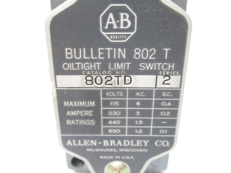 ALLEN BRADLEY 802TD SER. 2 550VAC 6A NSNP