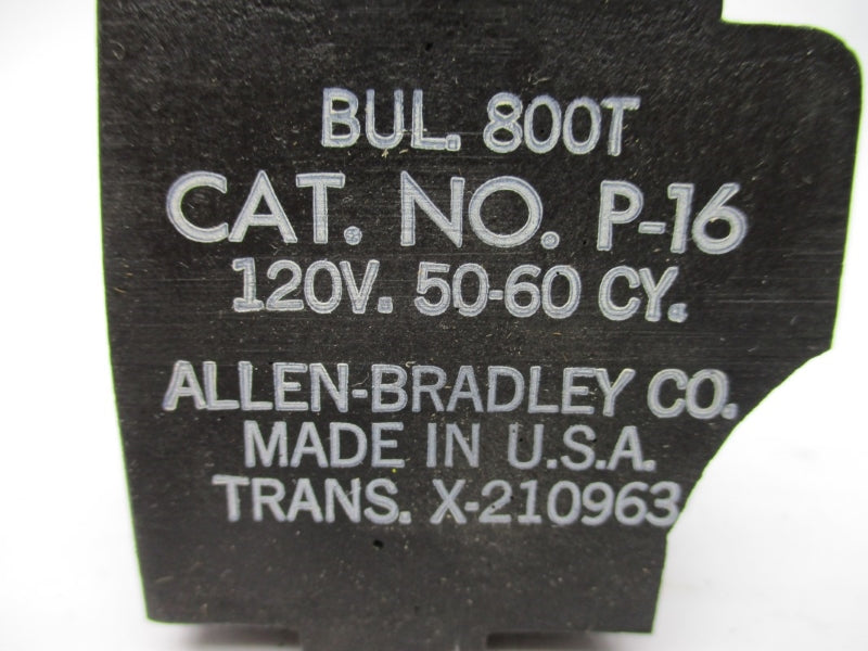 ALLEN BRADLEY 800T-P16R 120V NSNP