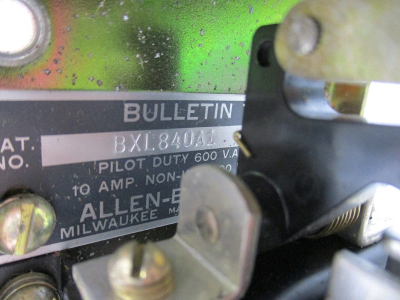 ALLEN BRADLEY 700-BXL840A1 SER. A 110/120V 10A NSNP