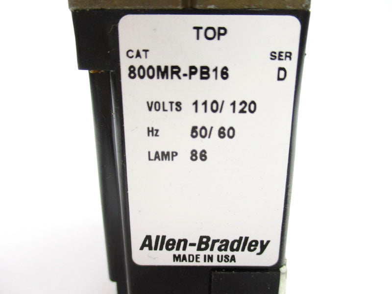 ALLEN BRADLEY 800MR-PB16RA SER. D 110/120V NSNP