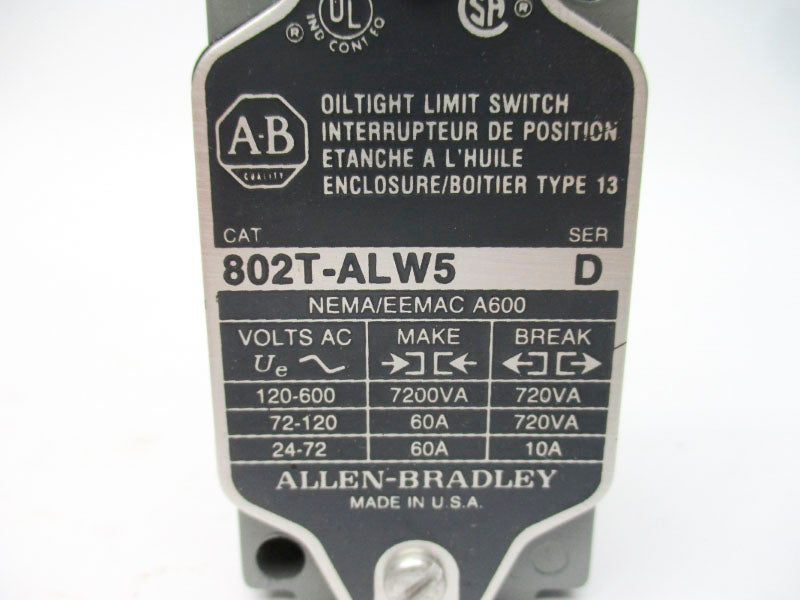 ALLEN BRADLEY 802T-ALW5 SER. D 120-600VAC 60A NSNP