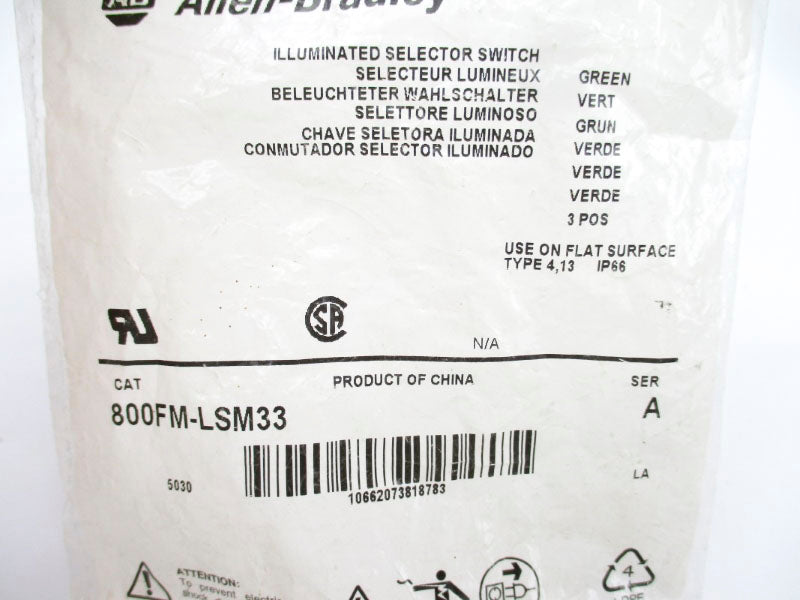 ALLEN BRADLEY 800FM-LSM33 SER. A NSMP
