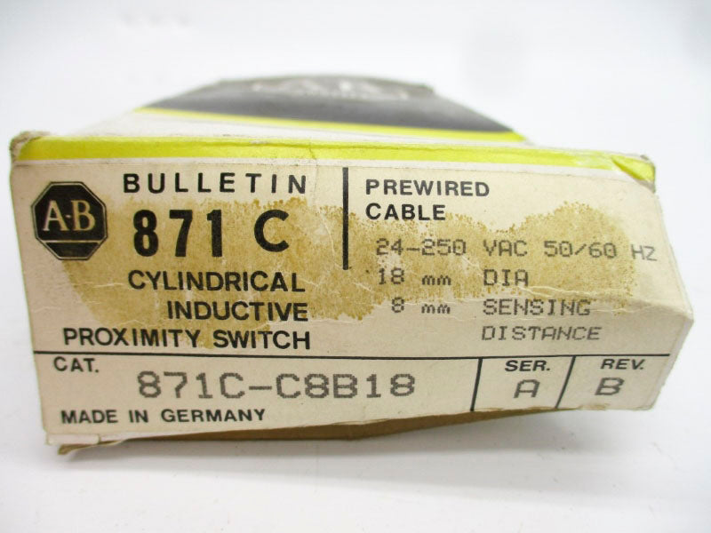 ALLEN BRADLEY 871C-C8B18 SER. A 24-250VAC (BK/YL) NSMP