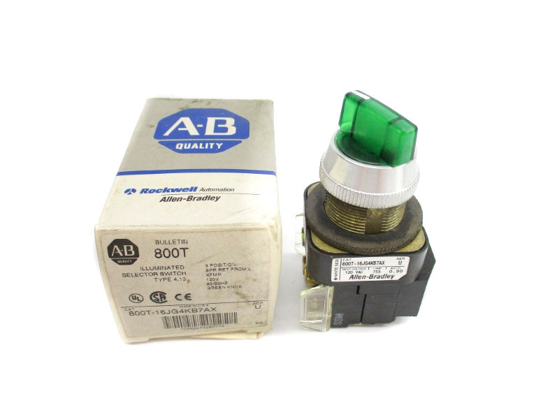 ALLEN BRADLEY 800T-16JG4KB7AX SER. U 120VAC (GY/BL) NSMP