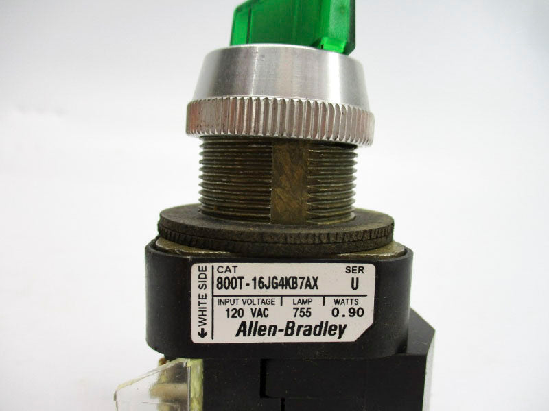 ALLEN BRADLEY 800T-16JG4KB7AX SER. U 120VAC (GY/BL) NSMP