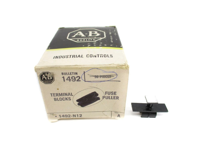 ALLEN BRADLEY 1492-N12 SER. A (PKG OF 50) (BK/YL) NSMP