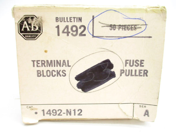ALLEN BRADLEY 1492-N12 SER. A (PKG OF 50) (BK/YL) NSMP