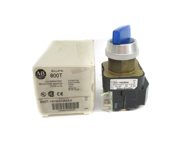 ALLEN BRADLEY 800T-16HB2KB6AX SER. U 120V (WH) NSMP
