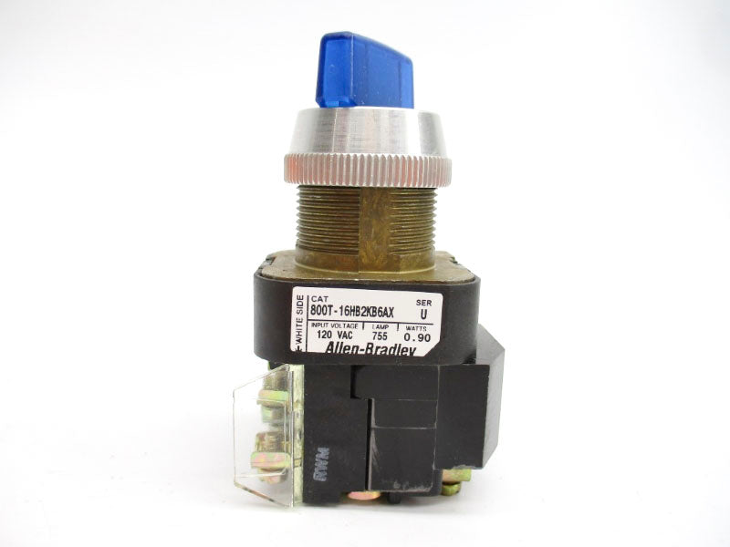 ALLEN BRADLEY 800T-16HB2KB6AX SER. U 120V (WH) NSMP