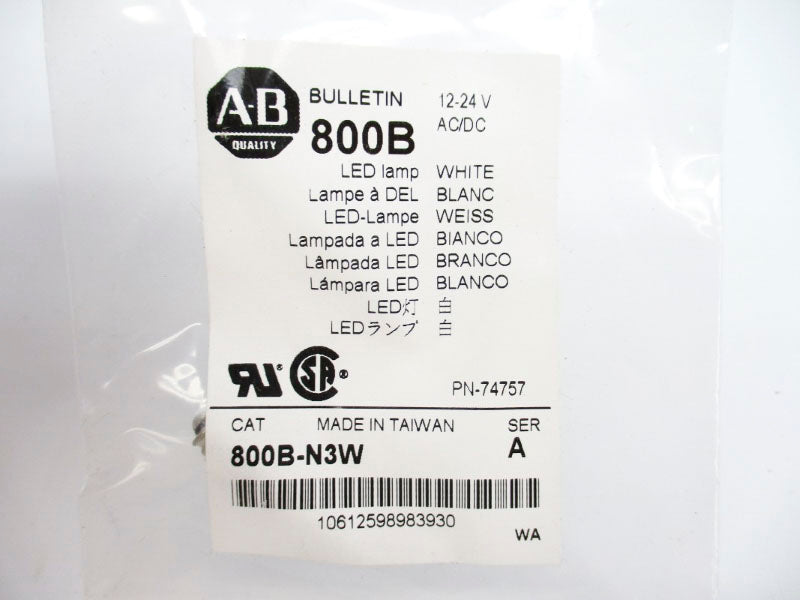 ALLEN BRADLEY 800B-N3W SER. A 12-24VAC/DC NSMP