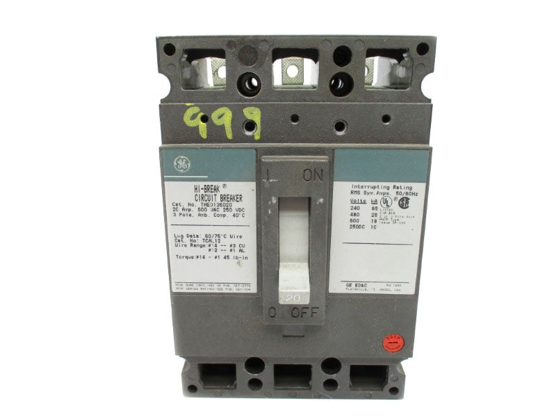 GENERAL ELECTRIC THED136020 600VAC 20A (GREEN) NSNP