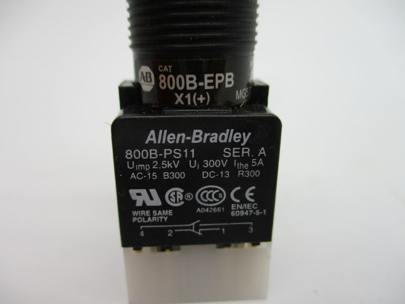 ALLEN BRADLEY 800B-EPB SER. A 300V 5A (AS PICTURED) NSNP