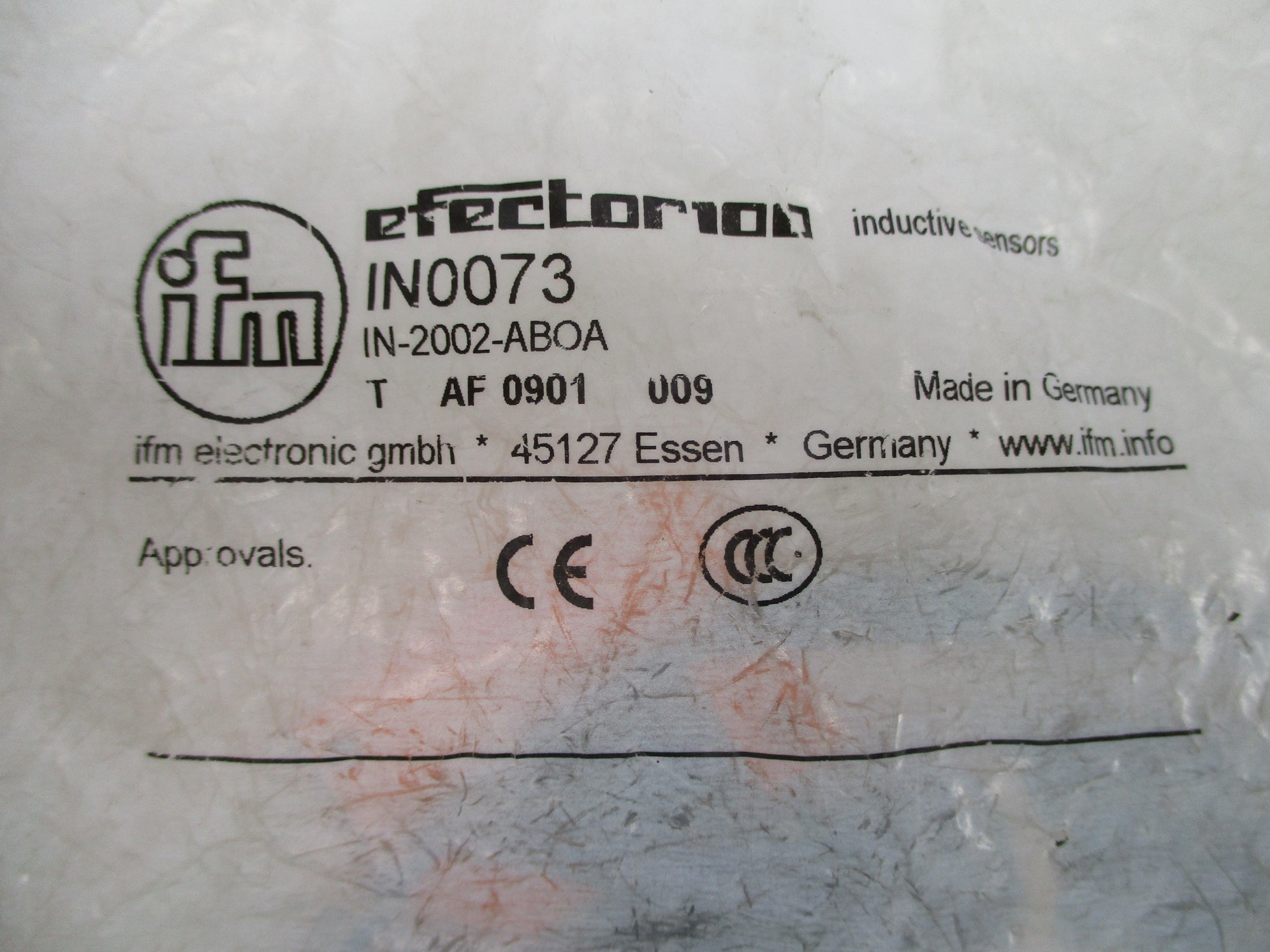 IFM EFECTOR IN0073 IN-2002-ABOA NSMP