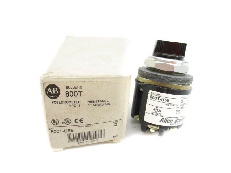 ALLEN BRADLEY 800T-U55 SER. Q 300VAC/DC (WH) NSMP