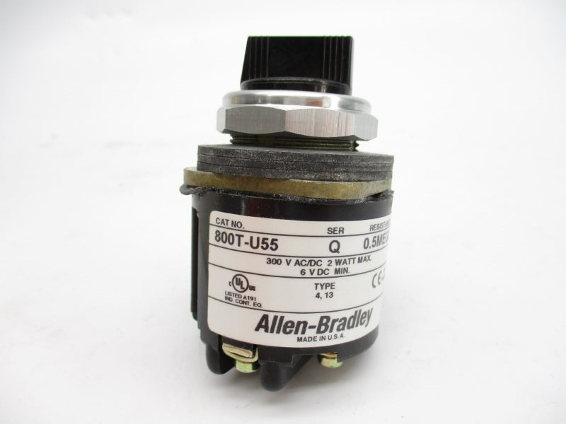 ALLEN BRADLEY 800T-U55 SER. Q 300VAC/DC (WH) NSMP