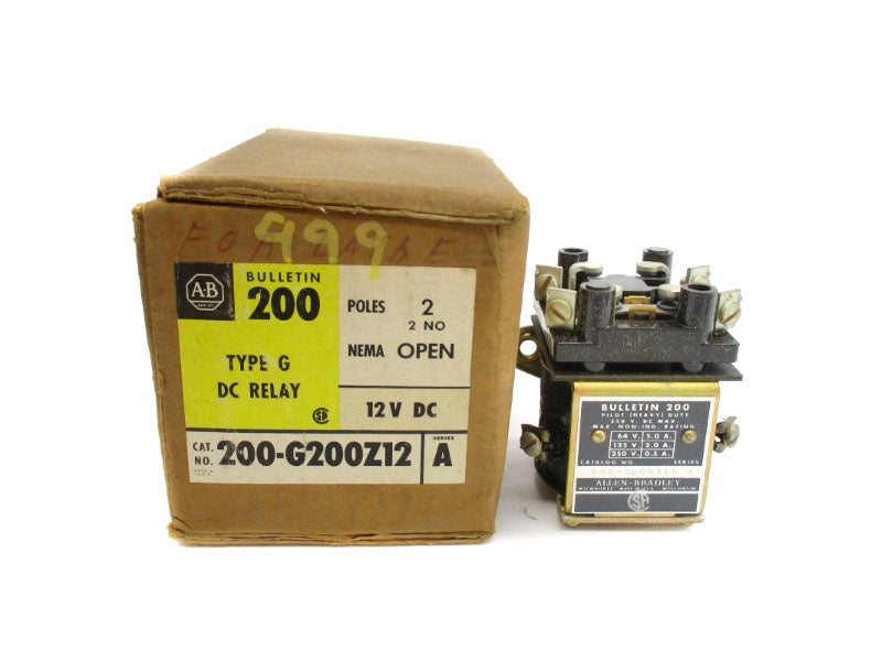 ALLEN BRADLEY 200-G200Z12 SER. A 12VDC 5.0A (BR/YL) NSMP
