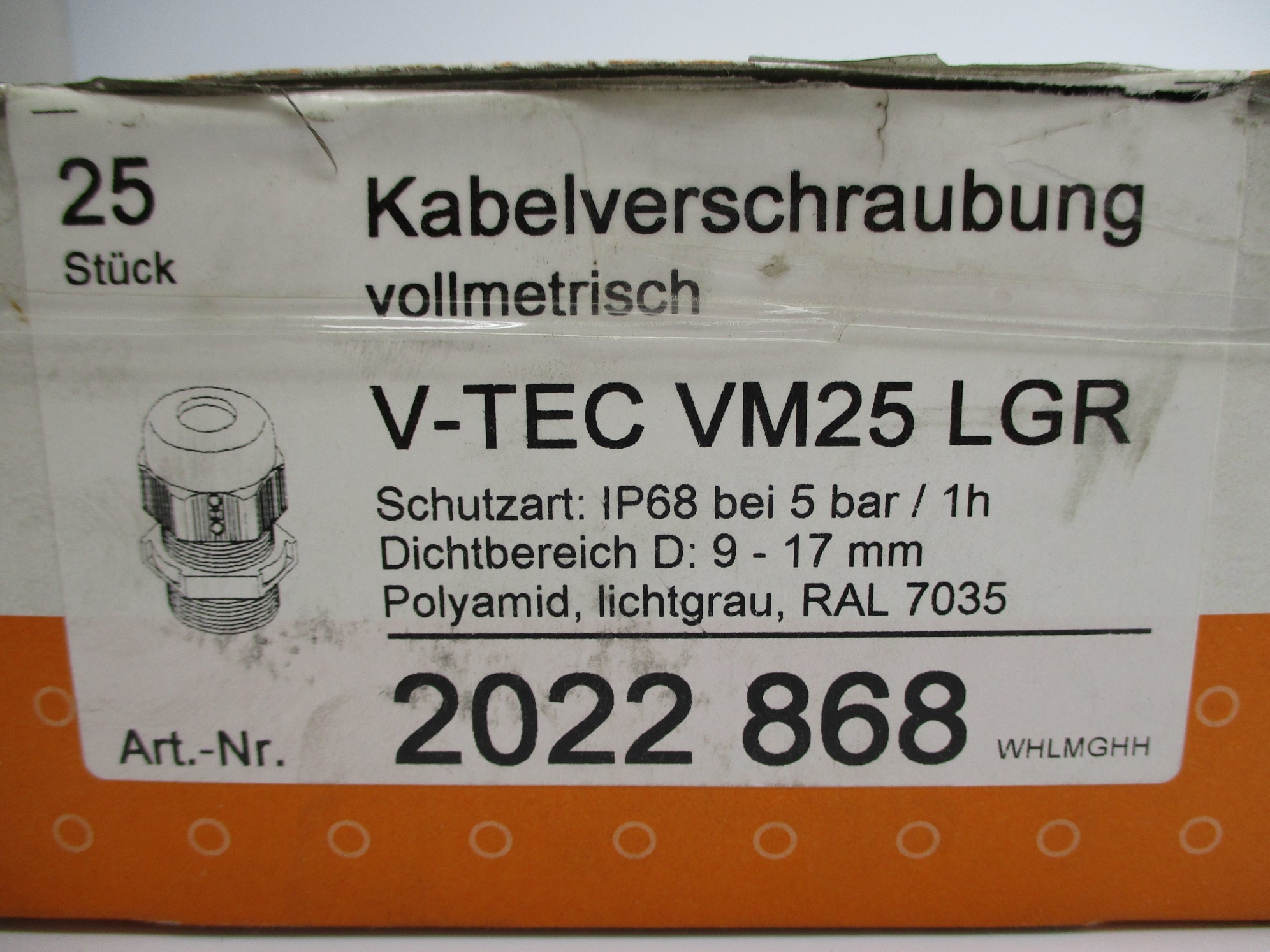 BETTERMANN 2022868 V-TECVM25LGR (PKG OF 25) NSMP