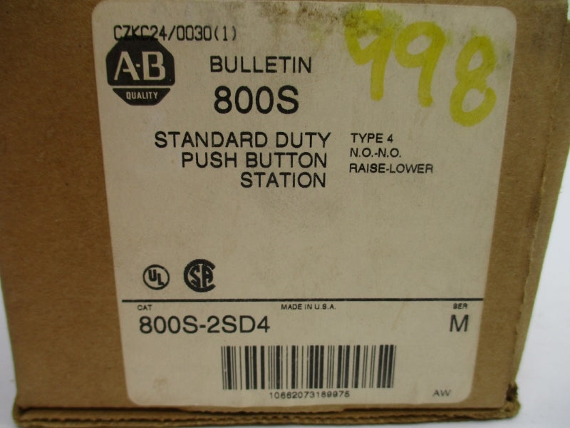 ALLEN BRADLEY 800S-2SD4 SER. M 600VAC (BR/WH) NSMP