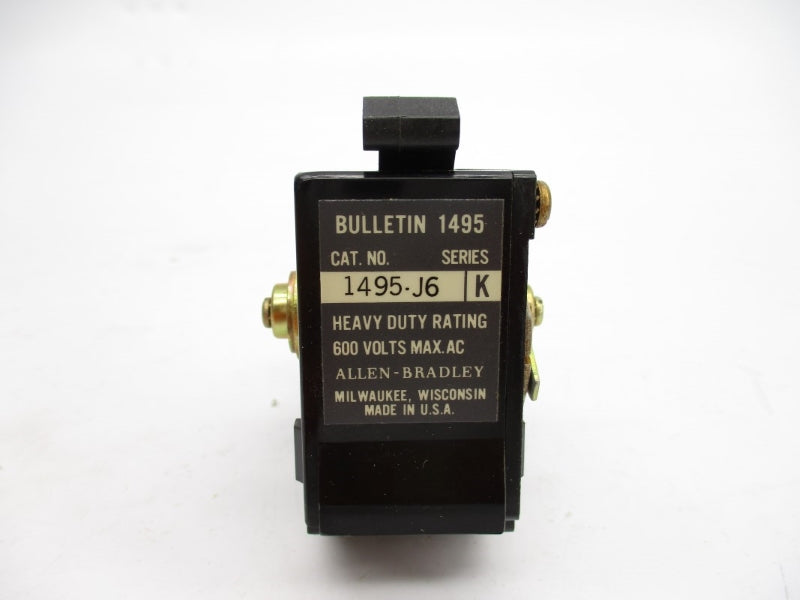 ALLEN BRADLEY 1495-J6 SER. K 600VAC (BK/YL) NSMP