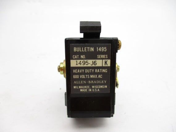 ALLEN BRADLEY 1495-J6 SER. K 600VAC (BK/YL) NSMP