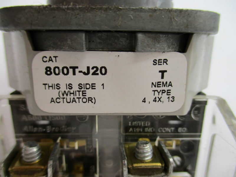 ALLEN BRADLEY 800T-J20A SER. T (AS PICTURED) NSNP