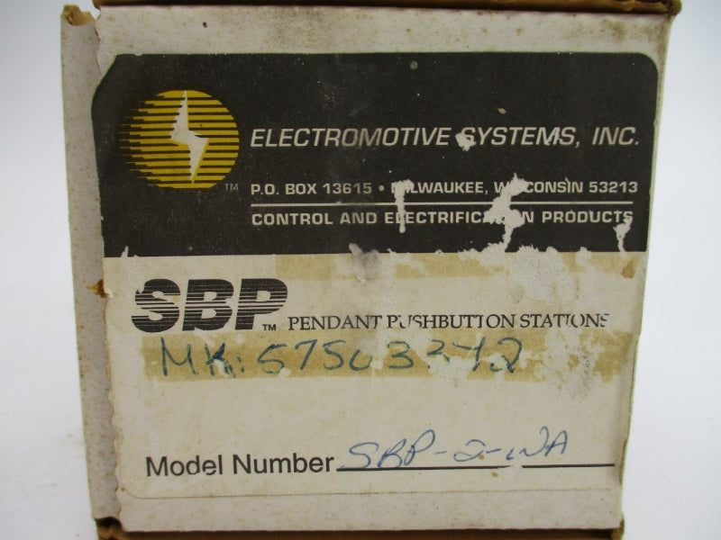 ELECTROMOTIVE SYSTEMS SBP-2-WA 250VAC 3A NSMP