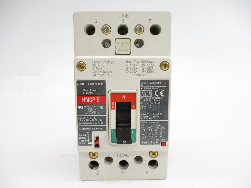 CUTLER HAMMER HMCPE050K2C 480VAC 50A NSMP