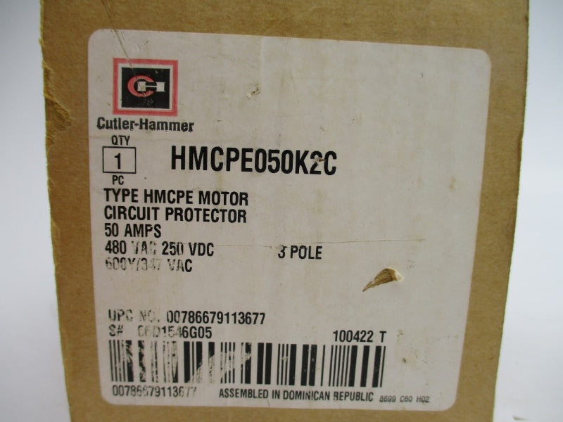 CUTLER HAMMER HMCPE050K2C 480VAC 50A NSMP