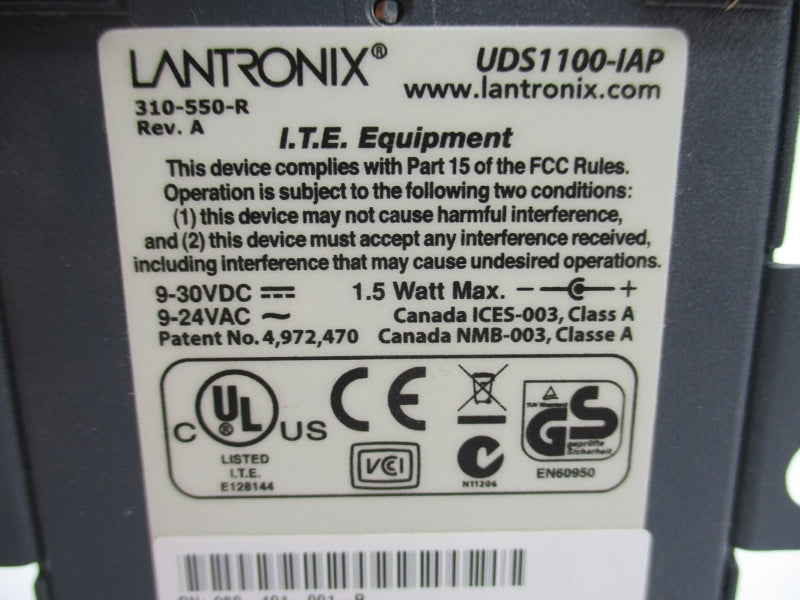 LANTRONIX UDS1100-IAP 9-24VAC NSNP