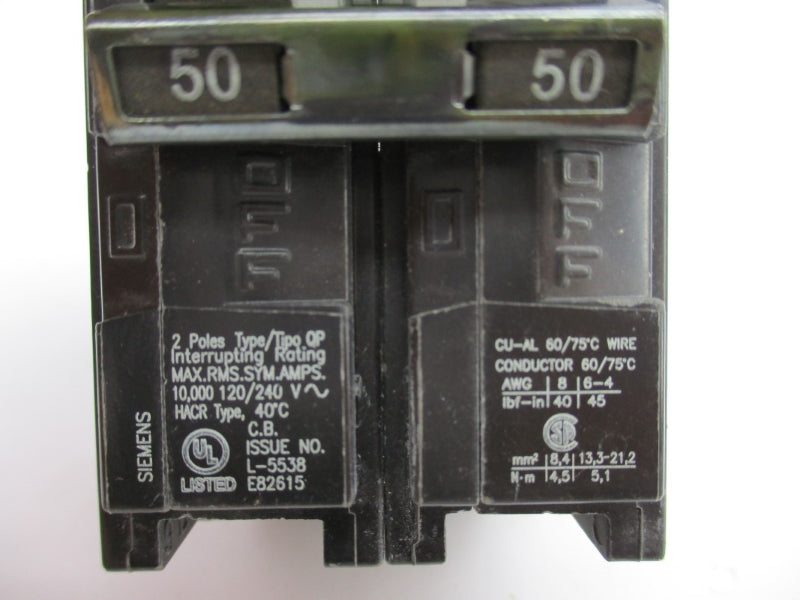 SIEMENS QP250 120/240V 50A UNMP