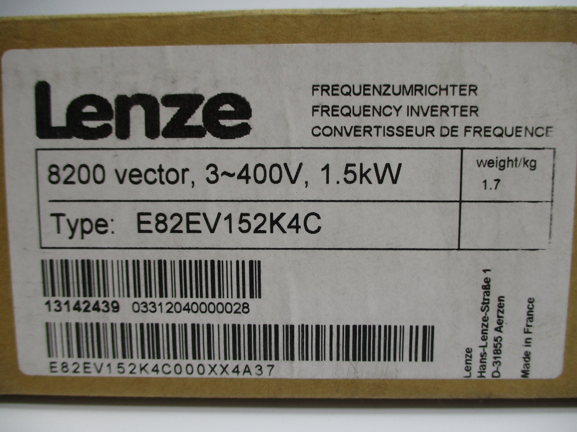LENZE E82EV152K4C NSMP