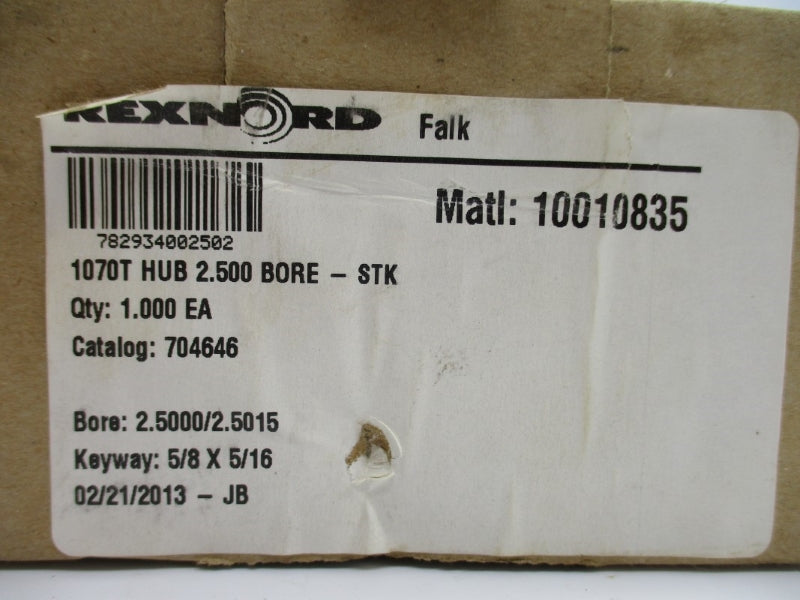 REXNORD 704646 10010835 1070T 2.500" NSMP