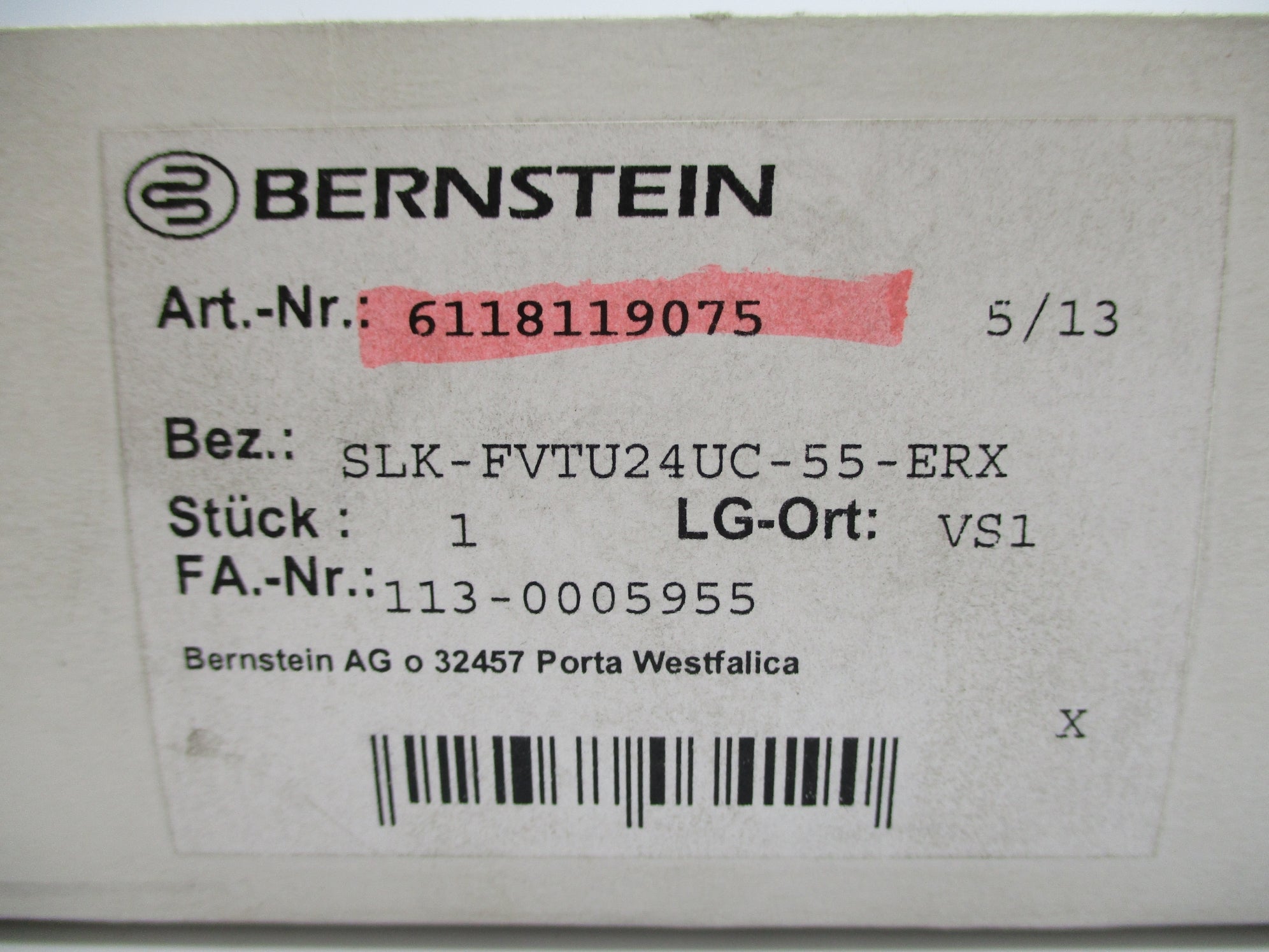 BERNSTEIN SLK-FVTU24UC-55-ERX 6118119075 NSMP