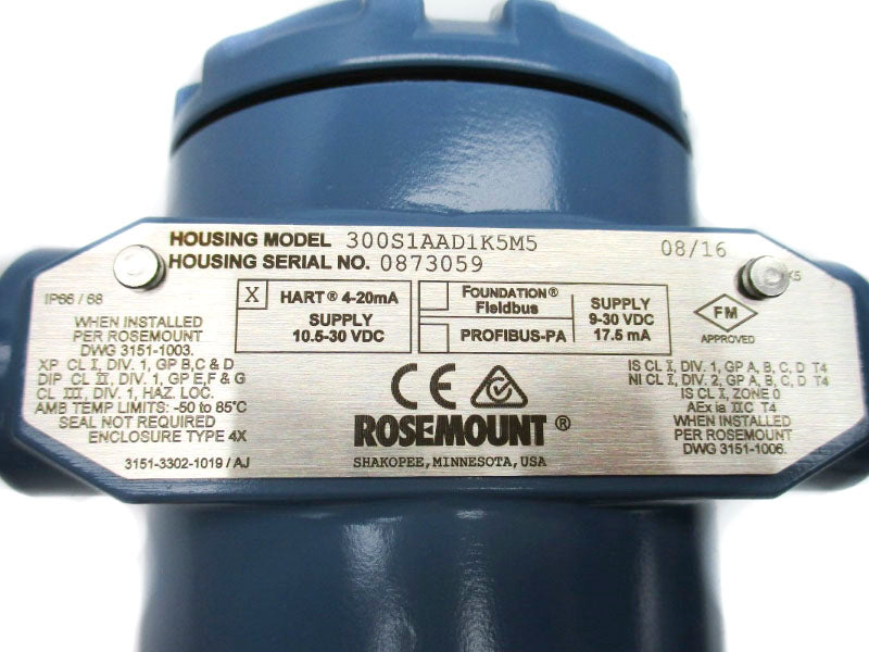 ROSEMOUNT 3051S2CD2A2A11A1AK5D1M5 300S1AAD1K5M5 10.5-30VDC 3626PSI NSMP