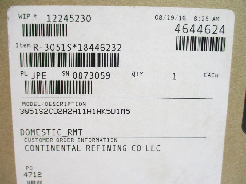ROSEMOUNT 3051S2CD2A2A11A1AK5D1M5 300S1AAD1K5M5 10.5-30VDC 3626PSI NSMP