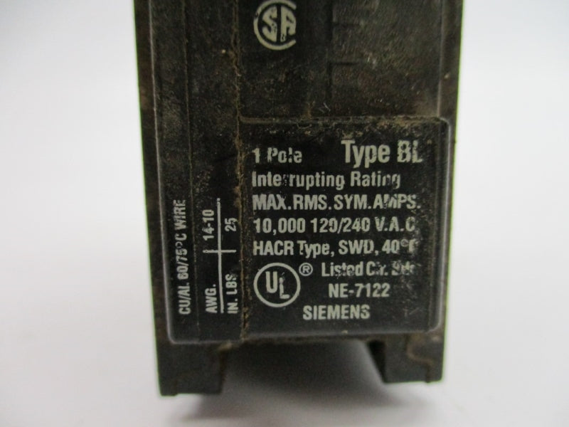 SIEMENS BL115 120/240VAC 15A UNMP